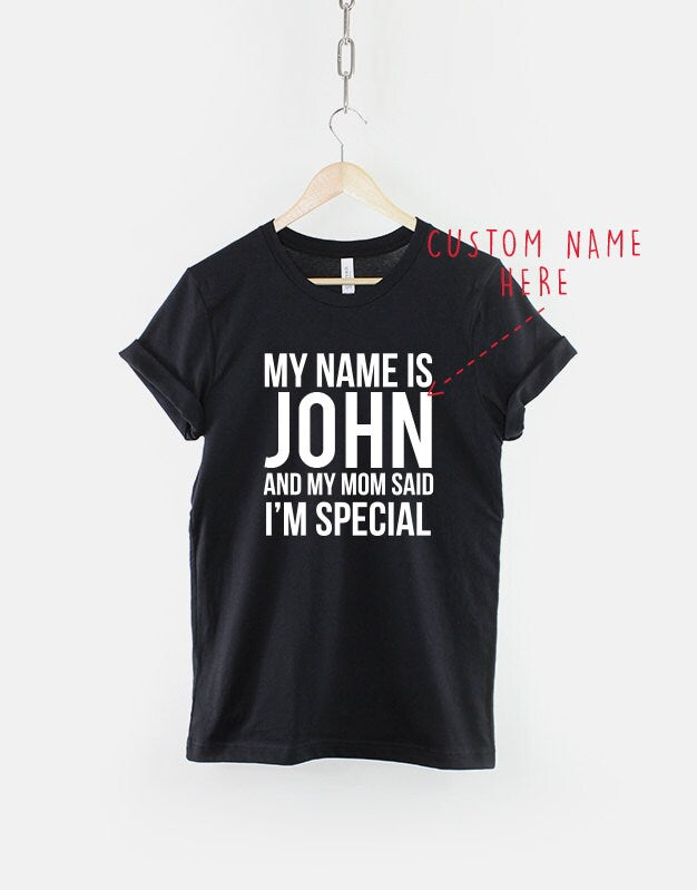 Custom Name TShirt Customised Boys Girls Name Shirt Graphic Tee – Fan Favorite · Perfect For Daily Wear