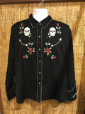 WS003 Vintage skull western shirt Graphic Tee – Warm & Stylish · Perfect For Daily Wear