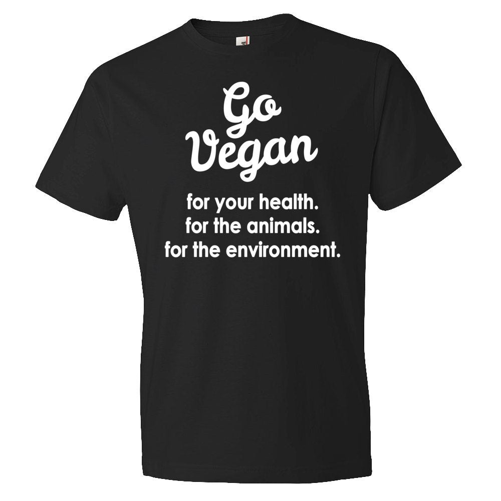 Go Vegan Shirt Vegan Gift for Vegan Shirt Vegetarian Shirt Vegetarian Gift Vegan Clothing Funny Gift for her Animal Rescue OS101 Graphic Tee – Soft Feel · High-Quality Print