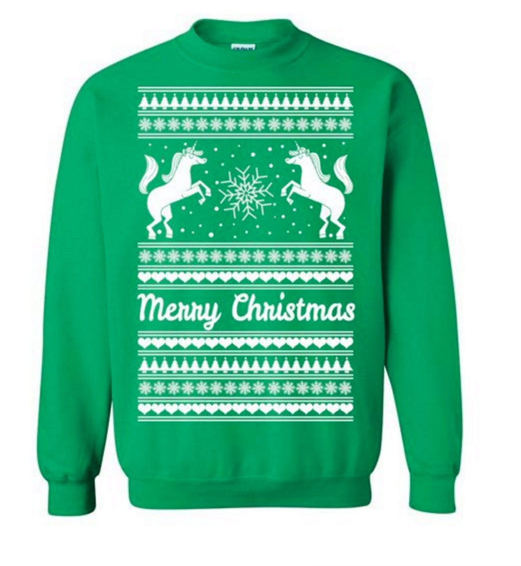 Funny Unicorn Sweater Ugly Christmas Sweater with Unicorns Christmas Sweater for Unicorn Lover Gift Unicorn Gift for Christmas Gift OS403 Graphic Tee – Soft Feel · Must-Have Style