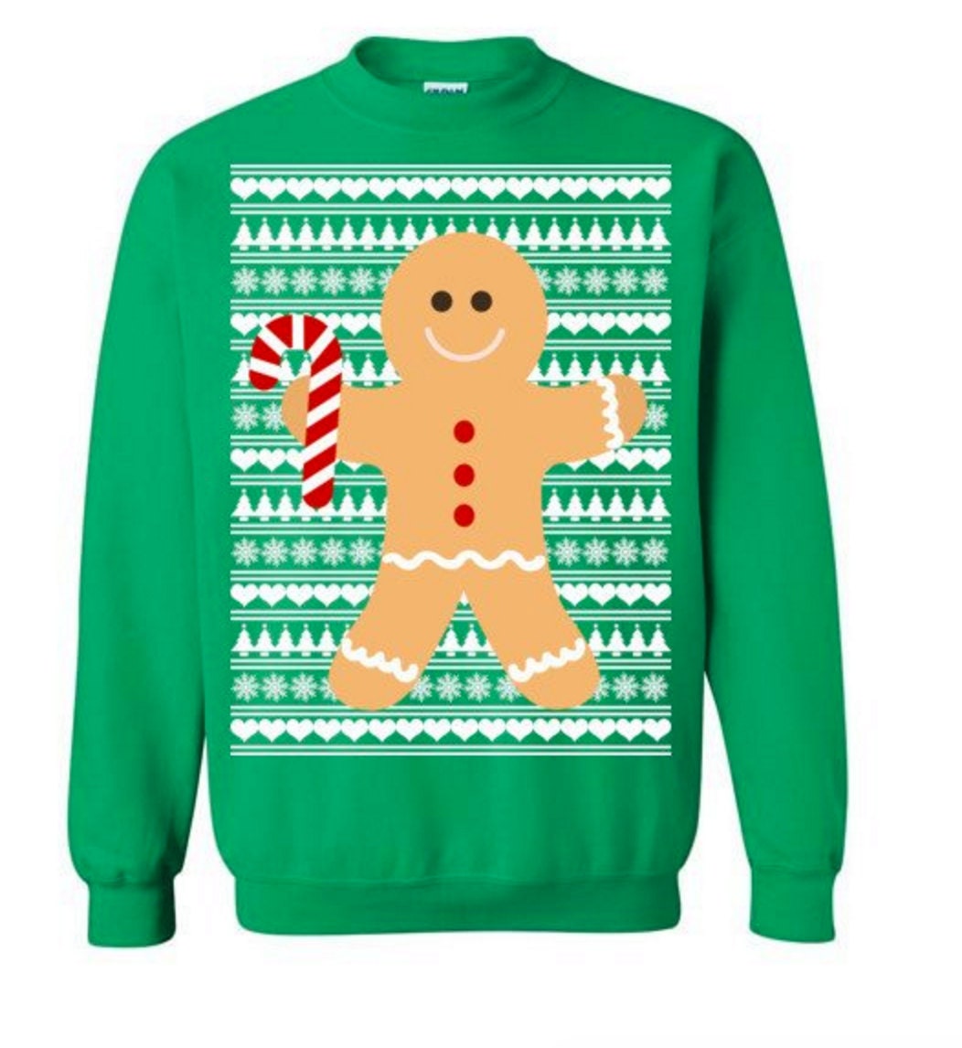 Cute Gingerbread Man Sweater Ugly Christmas Sweater Ugly Sweater Tacky Sweater for Christmas Party Sweater Ugly Pullover Funny Ugly OS230 Graphic Tee – Bold Style · High-Quality Print