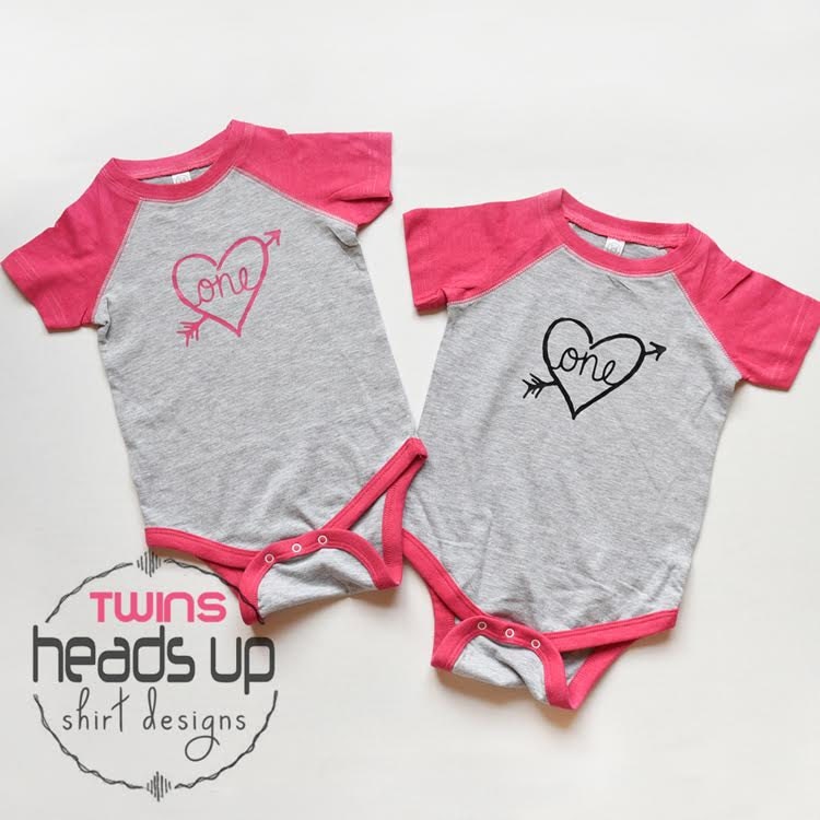 Twin First Birthday Bodysuit Girl Twin One Baby Girl Birthday Shirts Raglan 1 Bday tshirts Twin Girls 1st Birthday Onesies Twins Graphic Tee – Aesthetic Look · High-Quality Print