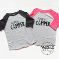 Twin Happy Camper Shirts BoyGirl Twins Happy Camper Raglan tshirts Gift for Twins Baby Bodysuits Twins Trendy Graphic Tee – Feel-Good Design · Trending Graphic Apparel