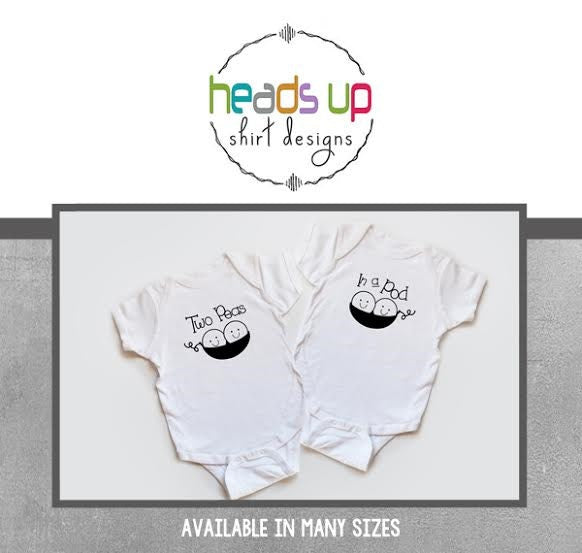 Two Peas In A Pod Twins BoyGirl Bodysuits Twin BoyGirl Matching Shirts Coordinating Twins Siblings Best Friends Shirts Gift Twins Graphic Tee – Warm & Stylish · Top Pick For Any Outfit
