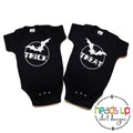 Twin Halloween Bodysuits Boy or Girl Twins Halloween Shirts Trick orTrick Twins Halloween Costume Sibling Shirts Halloween Twin Gift Popular Graphic Tee – Feel-Good Design · High-Quality Print