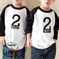 Twin BoyGirl 2 Legit 2 Quit Shirts Raglan 2nd Birthday Shirt Twin Boys Twin Two Legit to Quit tshirts Trendy Second Bday Tee Hipster Graphic Tee – Fan Favorite · Perfect For Daily Wear