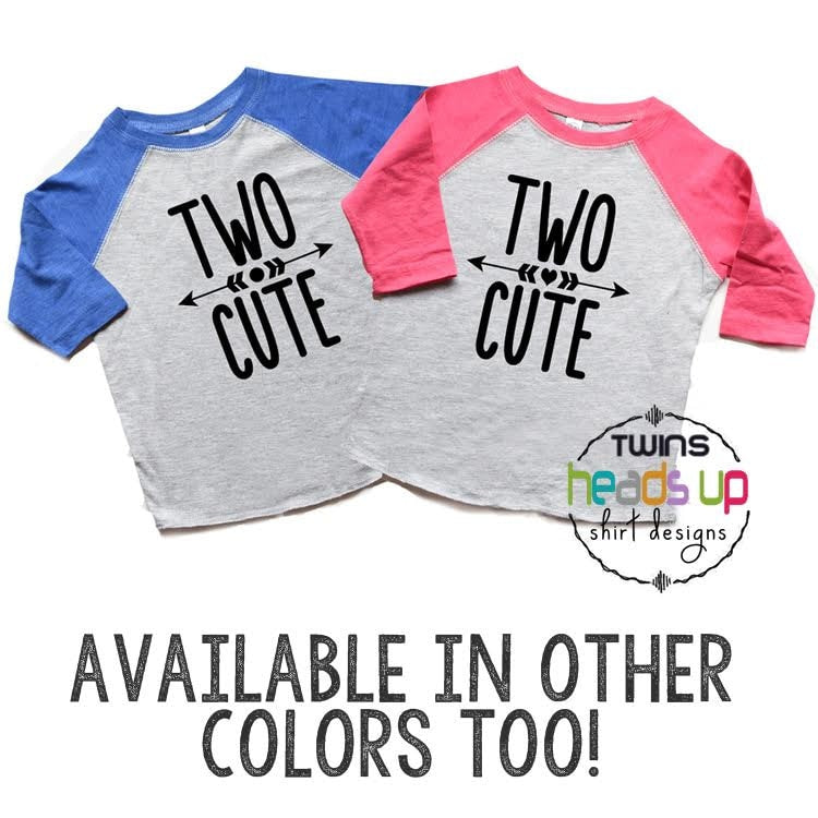 Twins Two Birthday Shirts Raglan BoyGirl Two Cute Raglan Shirts Twins 2 Birthday Twins BoyGirl Second Bday Trendy Tees Two Twins Graphic Tee – Fan Favorite · Must-Have Style