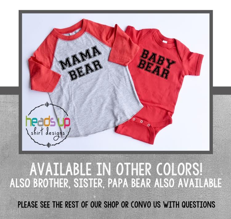 Mama BearBaby Bear Shirts Mom and Baby Set Matching Mom and Baby Shirts Mommy and Me First Time Mom Gift Trendy Baby Shower Graphic Tee – Soft Feel · Top Pick For Any Outfit