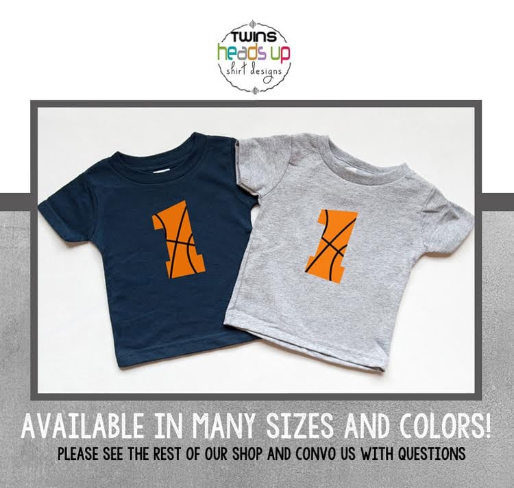 Basketball Twin Birthday Shirts 1 One Birthday tshirt Twin BoyGirl 1st Birthday Twins Basketball Bodysuit BabyToddler First Bday Graphic Tee – Premium Graphic · Must-Have Style