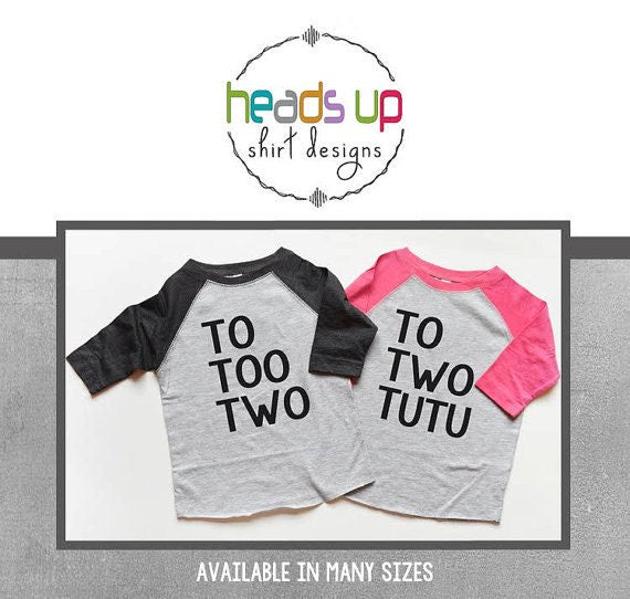 Twin BoyGirl Two Birthday Shirt 2nd Birthday Raglan Twin BoyGirl Second Birthday Twins To Too Two To Two Tutu Trendy Gift Graphic Tee – Aesthetic Look · Must-Have Style