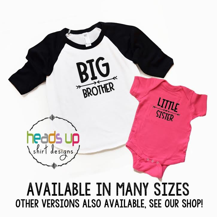 Big BrotherLittle Sister Shirts Sibling Raglan Tees Big BroLil Sis Bodysuit Baby Annoucement Shirts Toddler New Baby Gift Hipster Graphic Tee – Soft Feel · Top Pick For Any Outfit