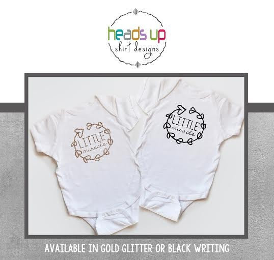 Twin Bodysuit Girl Little Miracle Bodysuit Twin Girls Gift for Twins Baby Shower Gift Twins Trendy Little Miracle Tees Coordinating Graphic Tee – Feel-Good Design · High-Quality Print