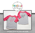 3rd Birthday Shirts Twin Girls Twin Raglan 3 tshirts Toddler Girls Third Bday Tees Twins Heart Coordinating Three t shirts Twin Girls Graphic Tee – Aesthetic Look · Perfect For Daily Wear