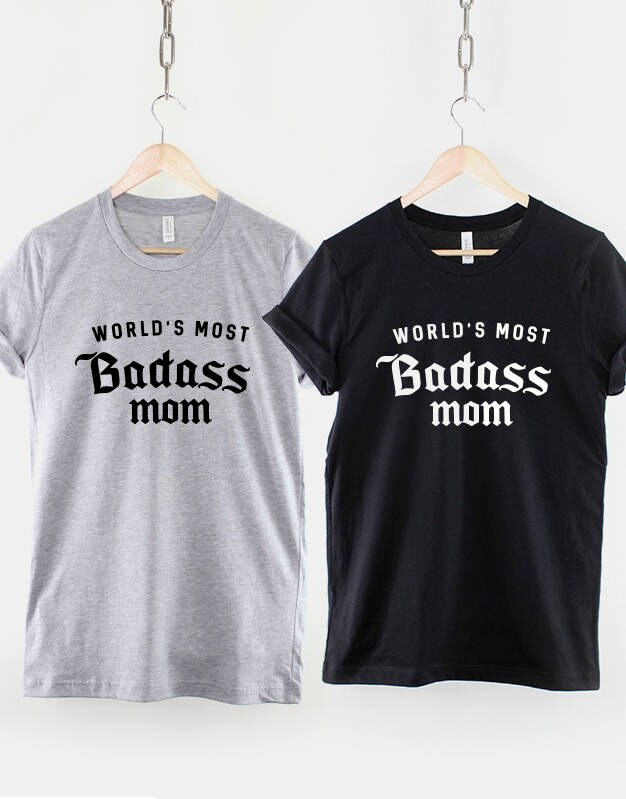Badass Mom Shirt Badass Mum TShirt World39s Most Badass Mom Mum TShirt Mother Mothers Day T Shirt Graphic Tee – Easygoing Wear · Great Gift For Fans