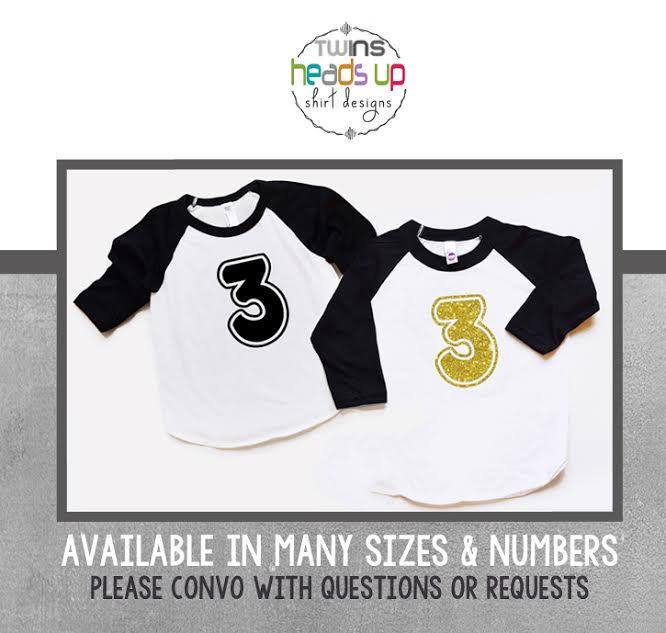 BoyGirl Twins 3rd Birthday Shirts Twin Third Birthday Raglan Tees Twin BoyGirl Three Bday tshirts Trendy 3 Shirts Glitter Gift Graphic Tee – Everyday Comfort · Must-Have Style