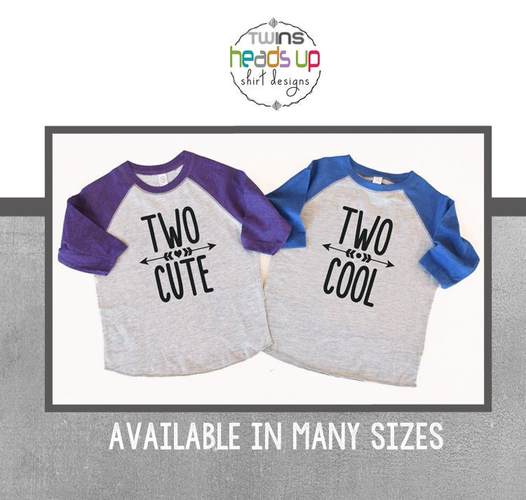 Twin 2nd Birthday Shirts BoyGirl Second Bday Tees Raglan Twins Two CuteTwo Cool Twins Shirts Toddler Twin Two Birthday Trendy Gift Graphic Tee – Cozy Vibes · Perfect For Daily Wear