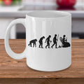 Funny Knitting Mug Evolution of Humanity Gift for Her Knitting Present Birthday Gift Idea Graphic Tee – Warm & Stylish · High-Quality Print