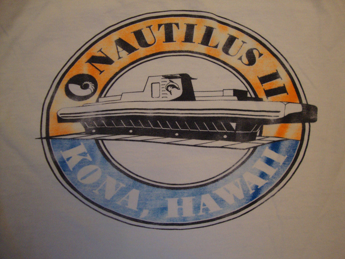Vintage 9039s Onautilus II Kona Hawaii Crew White T Shirt Size L Graphic Tee – Easygoing Wear · Must-Have Style