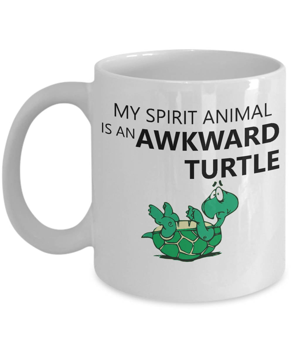 Turtle Gifts Turtle Mug Spirit Animal Mugs Funny Turtle Mug My Spirit Animal Is an Awkward Turtle Graphic Tee – Everyday Comfort · Trending Graphic Apparel