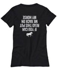 Funny Horse Rider Shirt Equestrian Present Jockey Gift Idea If You Can Read This Put Me Back On My Horse Women39s Tee Graphic Tee – Feel-Good Design · Trending Graphic Apparel