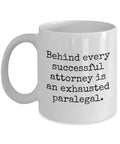 Paralegal Mug Gift Idea For Paralegals Legal Assistant Present Exhausted Paralegal Graphic Tee – Premium Graphic · High-Quality Print
