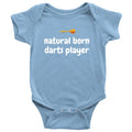 Cute Baby Onepiece Darts Baby Shirt Natural Born Darts Player Baby Shower Gift Many Sizes And Colors Available All Cotton Graphic Tee – Cozy Vibes · Must-Have Style