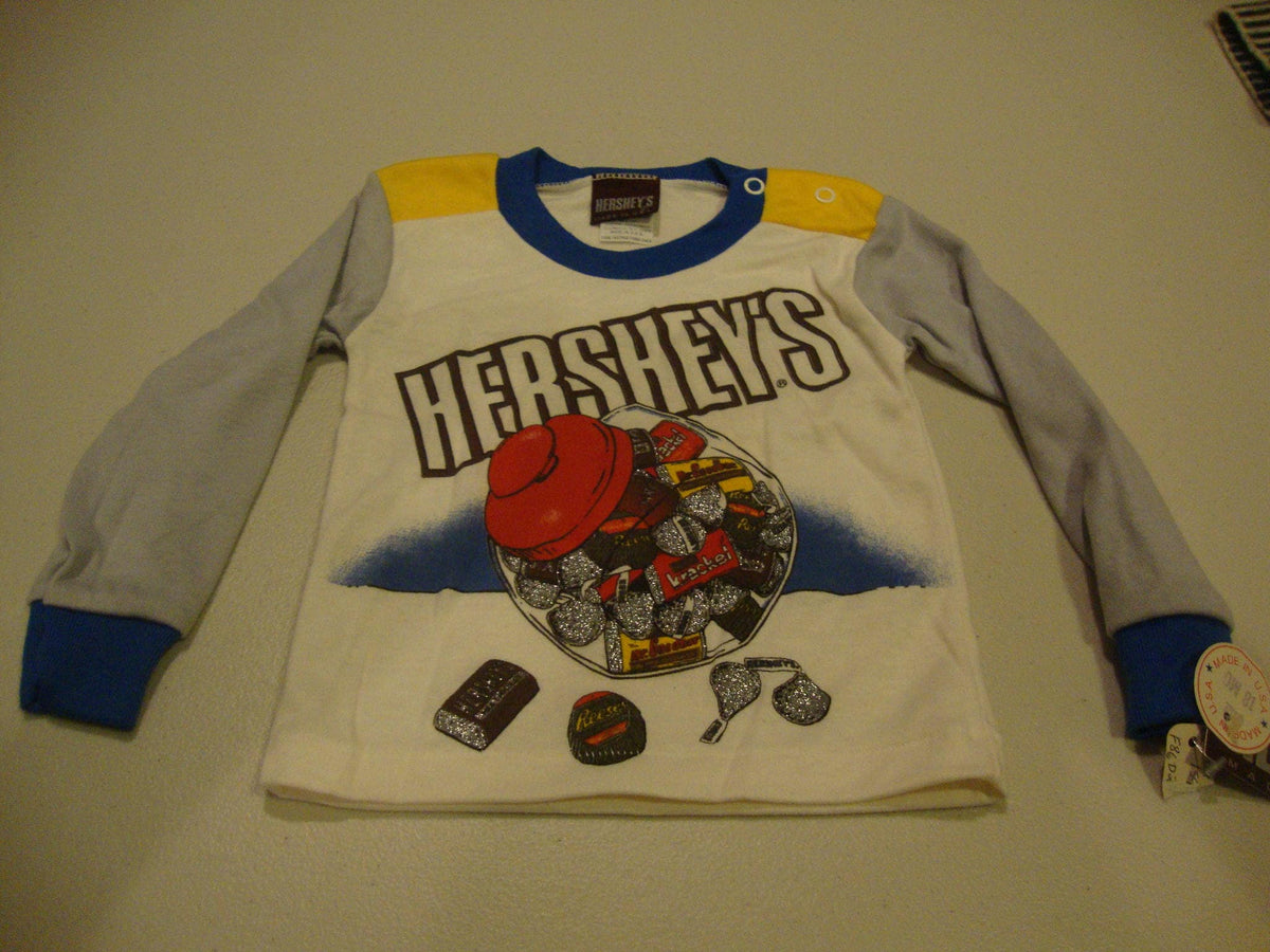 Vintage 8039s Hershey39s Chocolate Candy Kiss Krackel Candy Bar Kid39s Baby Toddler long sleeve NEW T Shirt Size 18 Months Graphic Tee – Premium Graphic · High-Quality Print