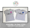 Twin Boy Girl 3rd Birthday Shirts BoyGirl Twins Three Bday tshirts Balloons Trendy Twin Sibling 3 Bday Tees Balloons Gift for Twins Graphic Tee – Soft Feel · High-Quality Print