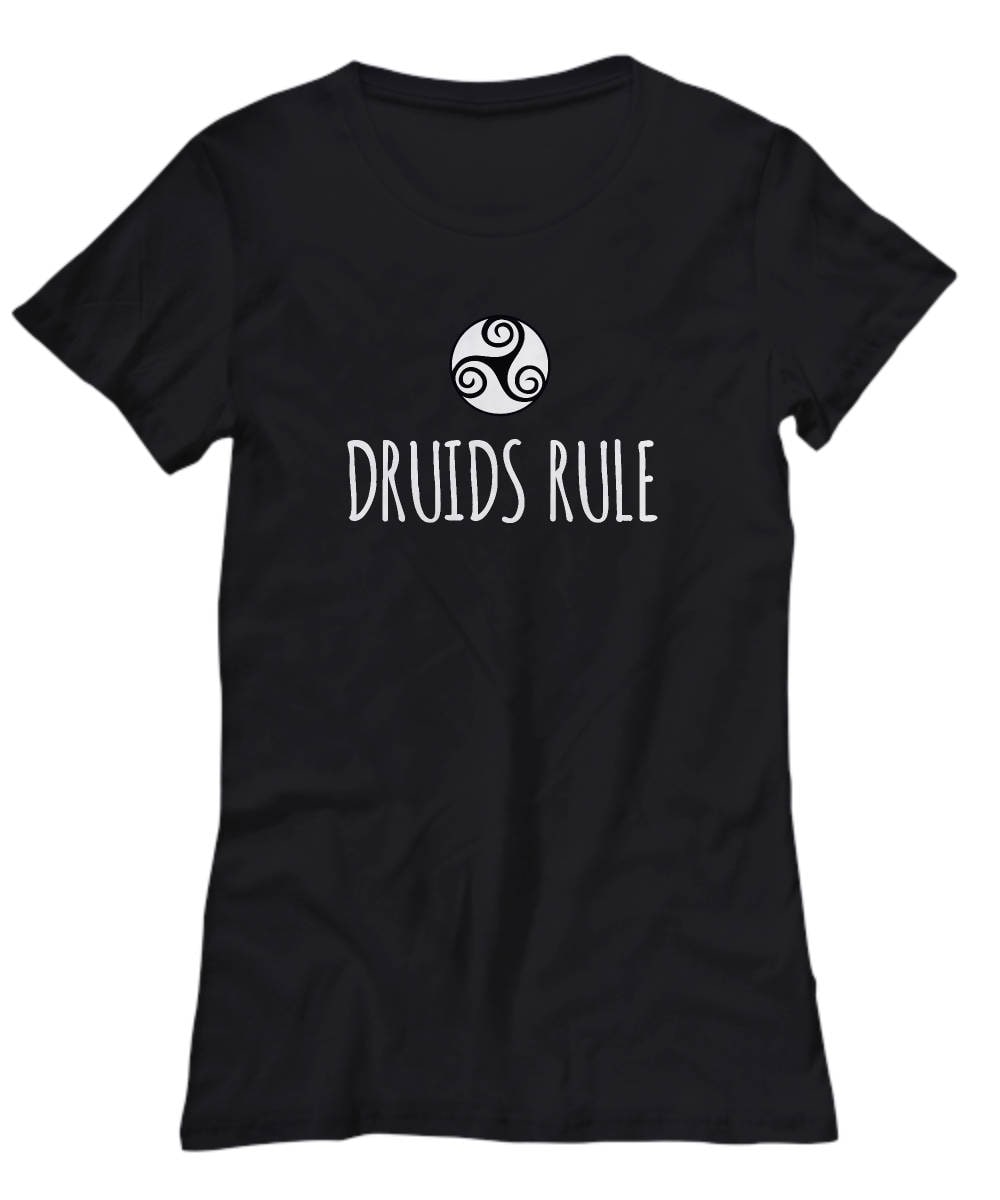 Pagan Nonbeliever Gift Idea Druid Shirt Celtic Symbol Shirt Druids Rule Women39s Tee Graphic Tee – Easygoing Wear · High-Quality Print