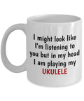 In My Head I39m Playing My Ukulele Gift For Ukulele Lover Uke Player Mug Graphic Tee – Warm & Stylish · Top Pick For Any Outfit