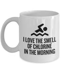 Swim Coach Gift Swimming Coach Mug Funny Swimmer Present Smell Of Chlorine Graphic Tee – Everyday Comfort · Great Gift For Fans