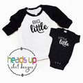 Big Sister Brother Shirt Little Brother Sister Raglan tshirt Big Little and Little Little Sibling Tees Trendy New Baby Shirts Toddler Graphic Tee – Feel-Good Design · High-Quality Print