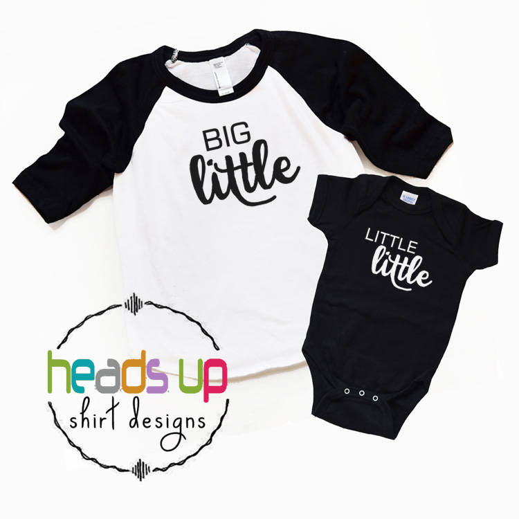 Big Sister Brother Shirt Little Brother Sister Raglan tshirt Big Little and Little Little Sibling Tees Trendy New Baby Shirts Toddler Graphic Tee – Feel-Good Design · High-Quality Print