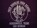 Vintage 9039s Fred Douglas High School Jacksonville Texas 1991 Reunion Souvenir T Shirt Size XL Graphic Tee – Feel-Good Design · Trending Graphic Apparel