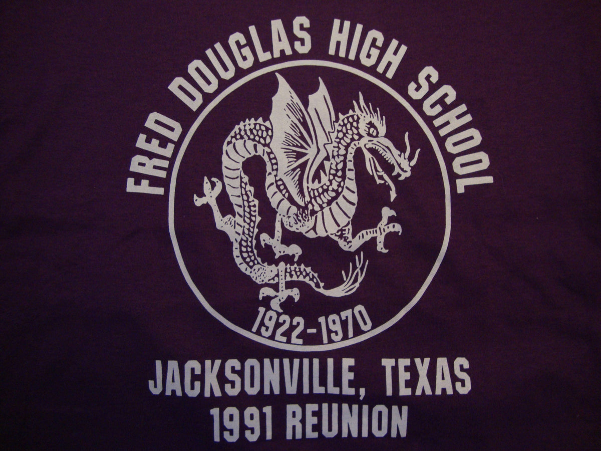 Vintage 9039s Fred Douglas High School Jacksonville Texas 1991 Reunion Souvenir T Shirt Size XL Graphic Tee – Feel-Good Design · Trending Graphic Apparel