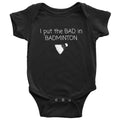 Funny Baby Onepiece Badminton Baby Shirt I Put The Bad In Badminton Many Sizes And Colors Cotton Baby Bodysuit Baby Gift Graphic Tee – Premium Graphic · Top Pick For Any Outfit