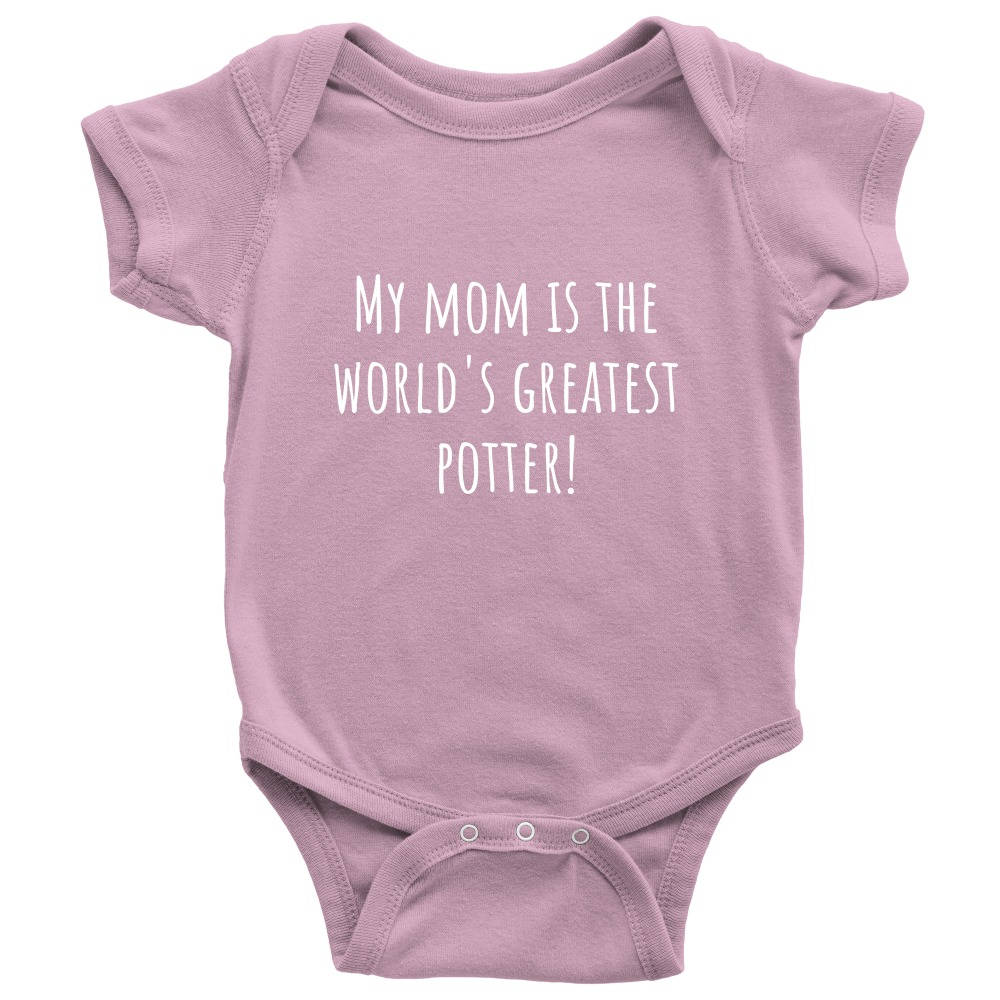 Adorable Baby Onepiece Cute Pottery Baby Shirt My Mom Is The World39s Greatest Potter Newborn Through 24 Months Sizes All Cotton Graphic Tee – Soft Feel · Top Pick For Any Outfit