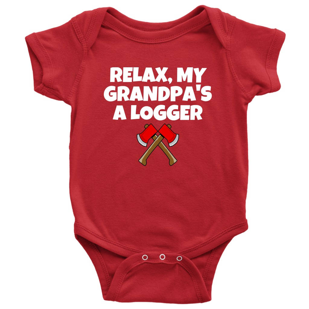 Cute Logging Baby Shirt Baby Onepiece My Grandpa39s A Logger Baby Shower First Birthday Many Sizes And Colors Cotton Graphic Tee – Aesthetic Look · Great Gift For Fans