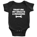 Baby Onepiece Mechanic Baby Shirt Trust Me My Uncle Is A Mechanic Customizing and Many Colors Baby Shower All Cotton Graphic Tee – Cozy Vibes · Perfect For Daily Wear