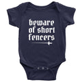 Cute Fencing Baby Onepiece Fencer Baby Shirt Beware Of Short Fencers Newborn Through 24 Months Sizes All Cotton Graphic Tee – Easygoing Wear · Trending Graphic Apparel
