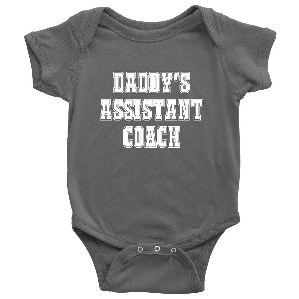Cute Baby Onepiece Coach Baby Shirt Daddy39s Assistant Coach Custom Text Baby Shower Gift Idea Graphic Tee – Everyday Comfort · High-Quality Print