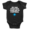 Paintball Baby Onepiece Cute Baby Shirt Paintball Dad Custom Text Many Sizes And Colors All Cotton Graphic Tee – Warm & Stylish · Perfect For Daily Wear