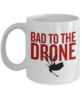 Funny Bagpipes Mug Bagpiper Gift Idea Piper Present Bad To The Drone Tote Bag – Warm & Stylish · Top Pick For Any Outfit