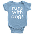 Dog Lover Baby Shirt Animal Rescuer Baby Onepiece Runs With Dogs Dog Adoption Many Sizes And Colors All Cotton Graphic Tee – Bold Style · Top Pick For Any Outfit