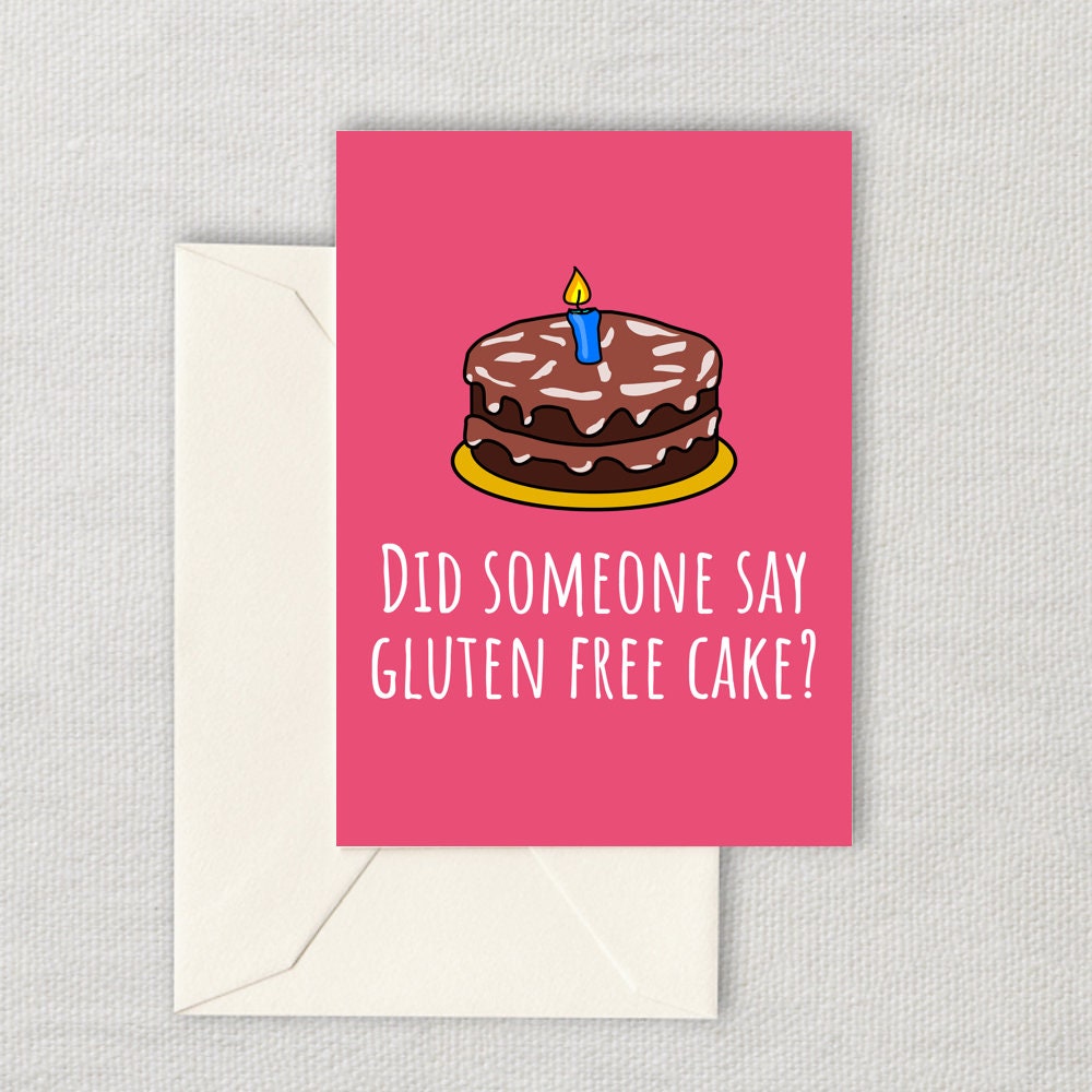 Printable Gluten Free Birthday Card Funny Gluten Free Card Celiac Awareness Instant Download Last Minute Card Graphic Tee – Cozy Vibes · Must-Have Style