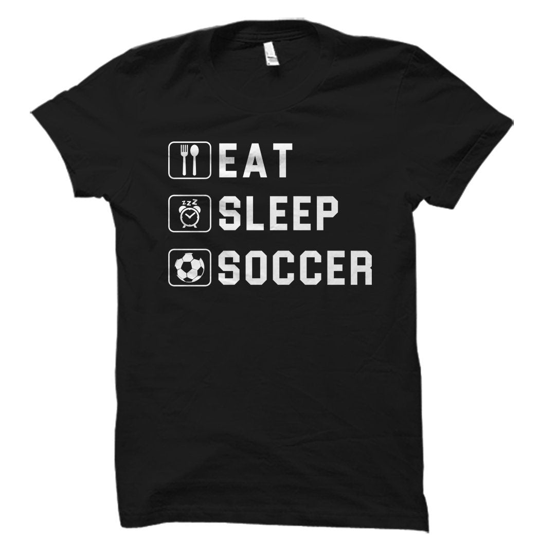 Eat Sleep Soccer Shirt Soccer Gift Gift for Soccer Player Soccer TShirt Soccer Coach Gift Soccer Lover Gift Girls Soccer OS1093 Graphic Tee – Aesthetic Look · Trending Graphic Apparel