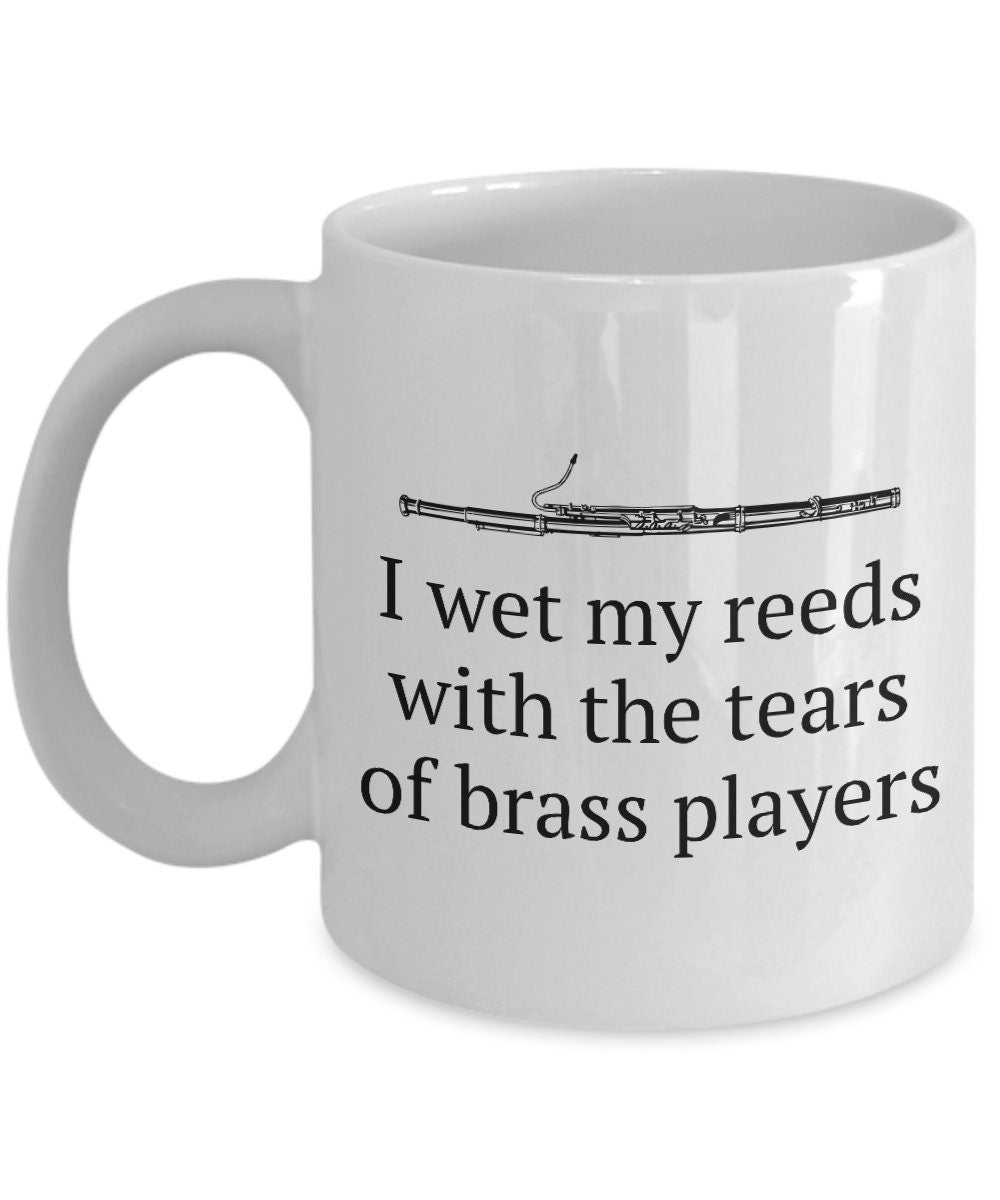 Funny Bassoon Coffee Mug Bassoonist Gift Idea Orchestra or Marching Band Geek Tears Of Brass Players Graphic Tee – Bold Style · Must-Have Style