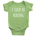 Funny Baby Onepiece Cute Infant Bodysuit I Suck At Hiking Hiking Baby Shirt Many Sizes And Colors Baby Gift Idea All Cotton Graphic Tee – Bold Style · Must-Have Style