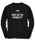 Funny Drum Shirt Snare Drummer Gift Idea Percussionist Present Drumline What Are You Snaring At Long Sleeve Tee Graphic Tee – Warm & Stylish · Top Pick For Any Outfit