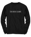 Funny Vegan Shirt Vegan Gift Idea Tofu Lover Gift Tofu Never Screams Veganism Present Long Sleeve Tee Graphic Tee – Cozy Vibes · Great Gift For Fans